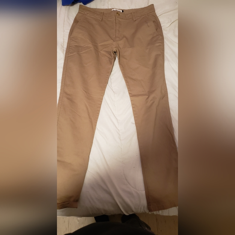 Wooyoungmi Tan Chino Pants with Straight Leg Fit